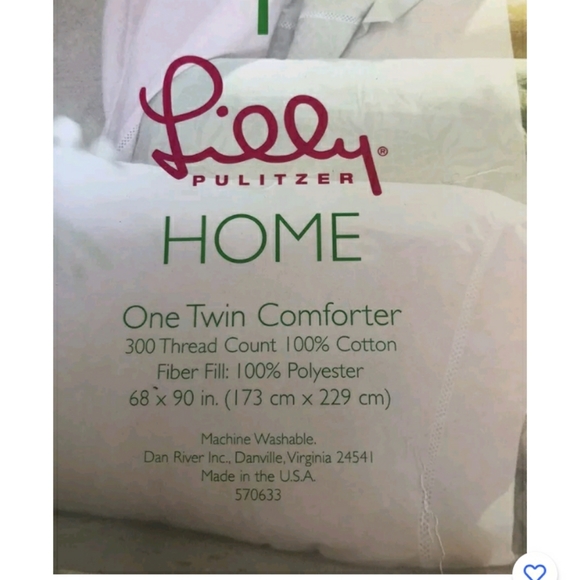 SOLD ON EBAYLilly Pulitzer Pink Sorbet Comforter Twin Reversible Floral Paisley - Picture 3 of 9